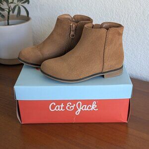 Toddler Girls' Penelope Slip-On Zipper Booties Cognac - Cat & Jack - Size 9